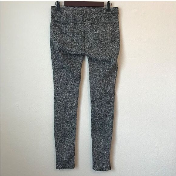 EUC Rag & Bone Linton zip tweed skinny jeans in size 27 black white - Picture 6 of 9